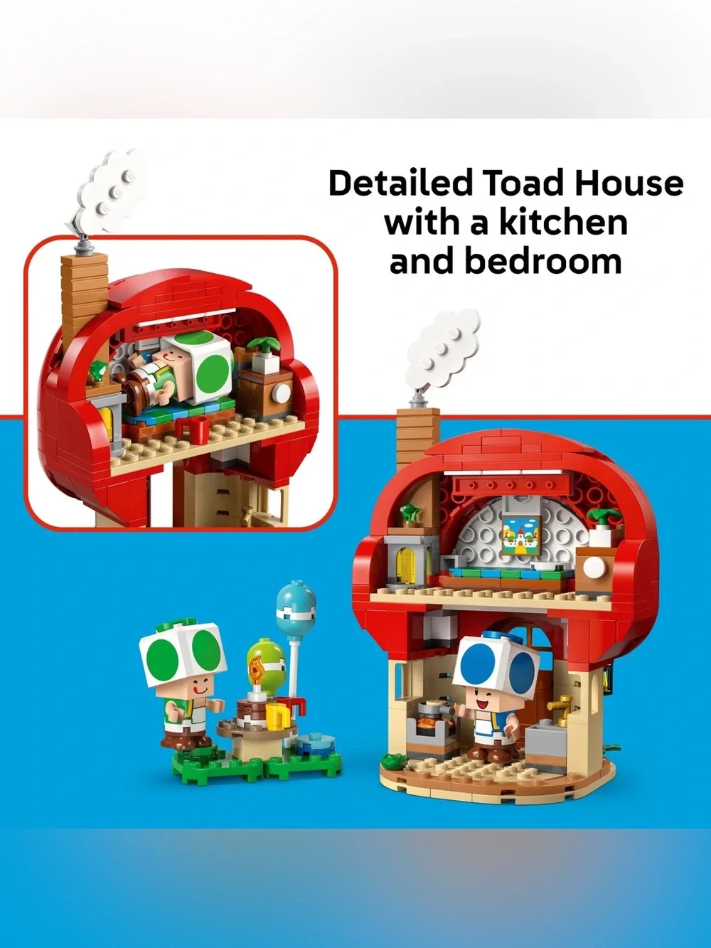 LEGO Super Mario Party at Toad’s House Building Toy - Pretend Play Set for Boys